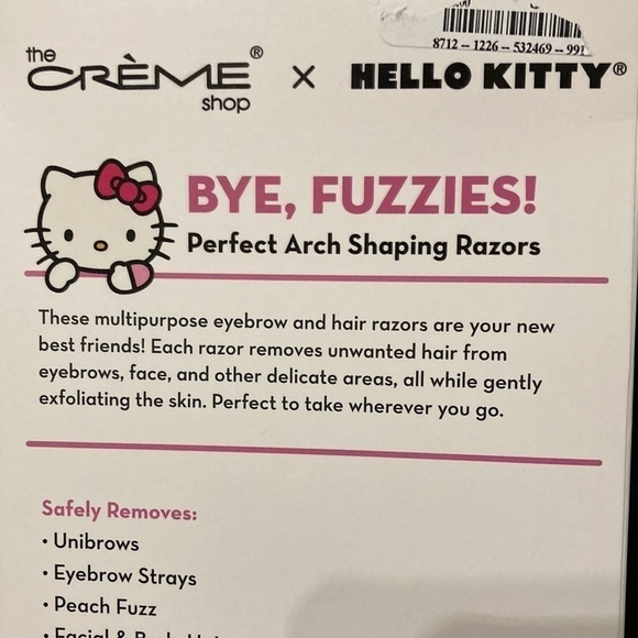 CLEARANCE HELLO KITTY BYE, FUZZIES! PERFECT ARCH SHAPING RAZORS PACK OF 5 - Picture 7 of 7